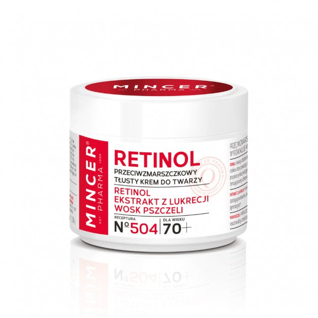 Mincer Pharma Retinol Anti-Wrinkle Cream - Oily 70+ No. 504 50ml | Vaistine1.lt