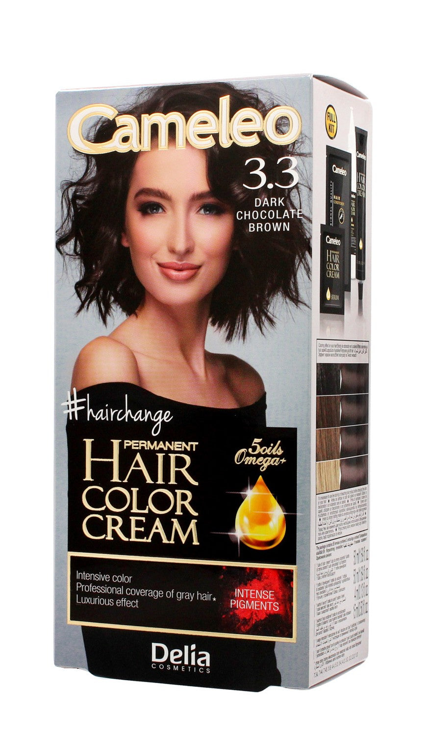 Delia Cosmetics Cameleo Permanent Hair Color Omega+ No. 3.3 Dark Chocolate | Vaistine1.lt