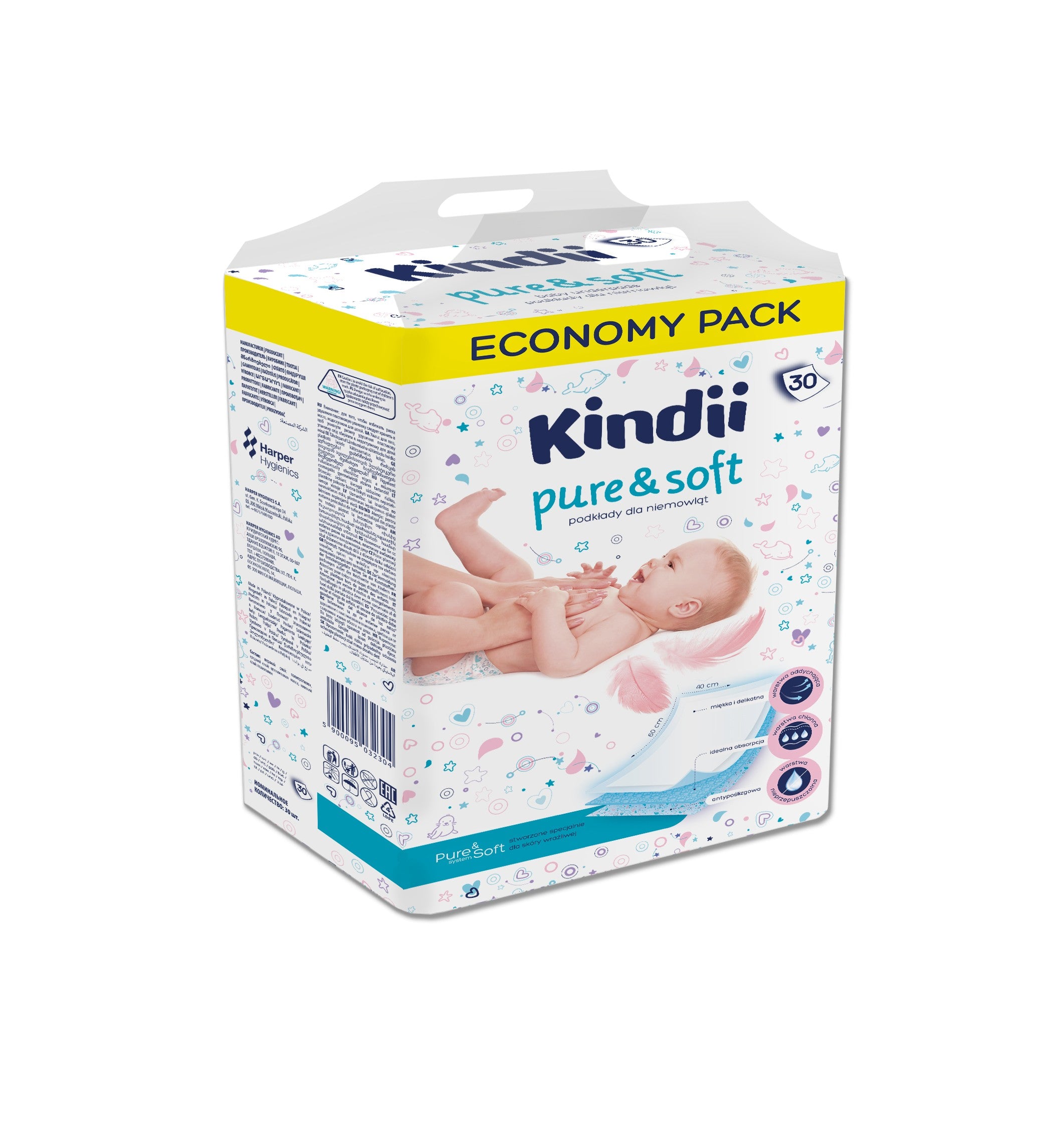 Kindii Pure & Soft Disposable Pads for Infants 1 pack - 30 pieces | Vaistine1.lt