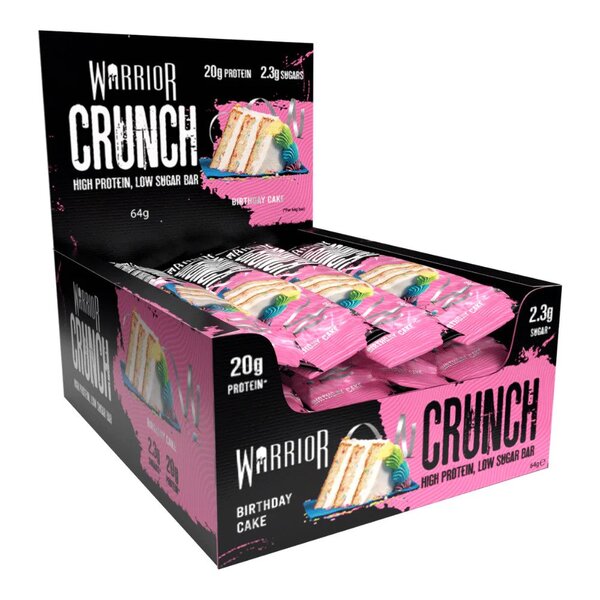 Crunch Bar, Birthday Cake - 12 bars - Warrior