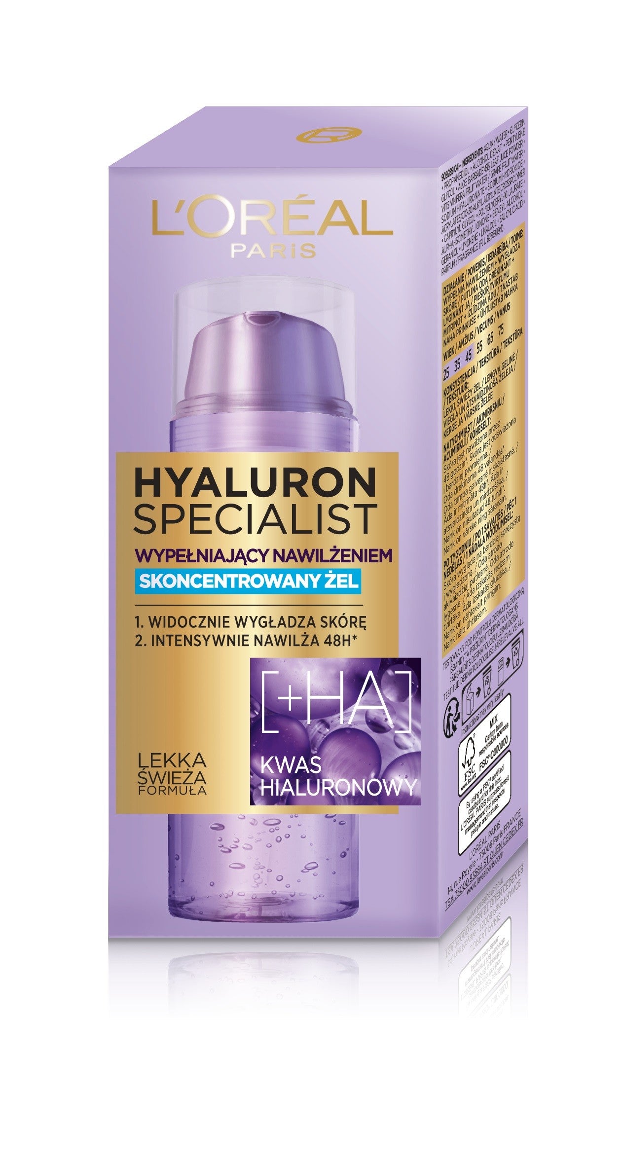 Loreal Hyaluron Specjalist Concentrated Gel filling with moisture 50ml | Vaistine1.lt | WestPharmacy.eu