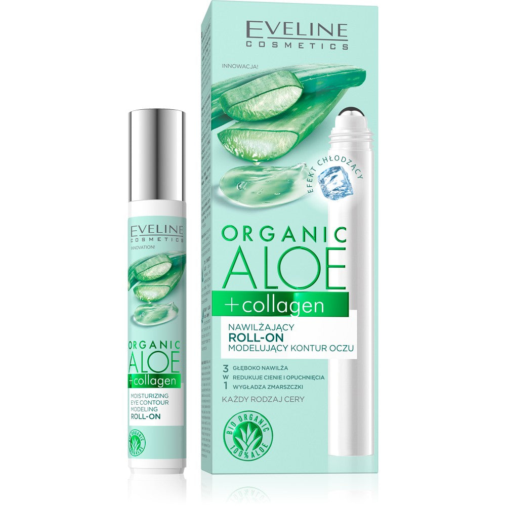 Eveline Organic Aloe Moisturizing Contouring Roll-On 3in1 - for all skin types 15ml | Vaistine1.lt