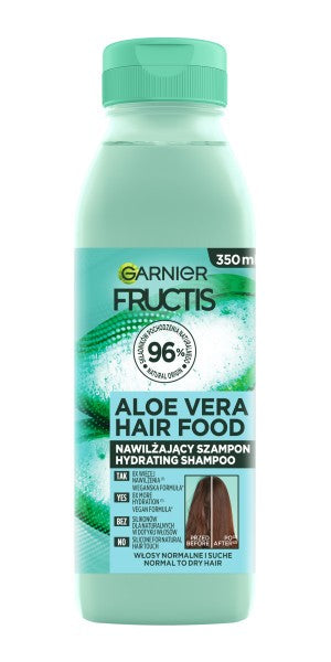 Fructis Hair Food Aloe Moisturizing Shampoo for Normal and Dry Hair 350ml | Vaistine1.lt