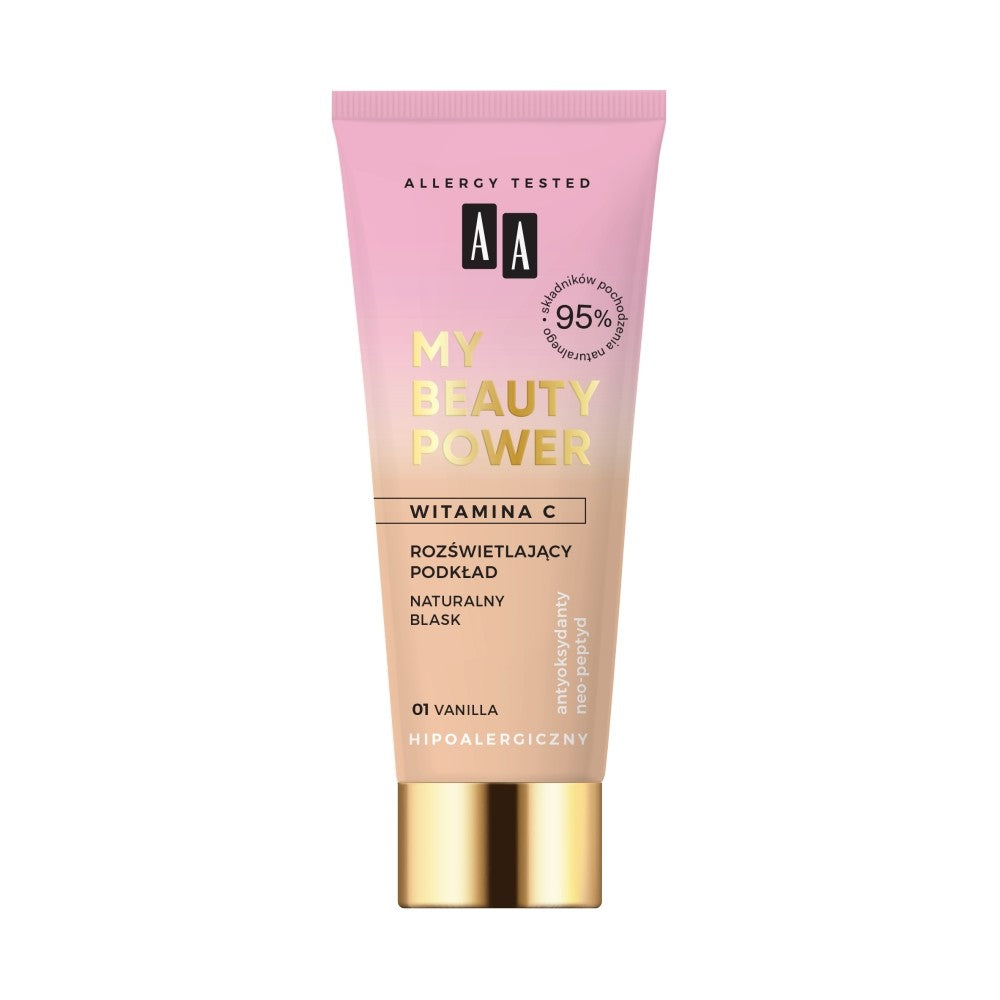 AA My Beauty Power Vitamin C Illuminating Foundation 01 Vanilla 30ml | Vaistine1.lt