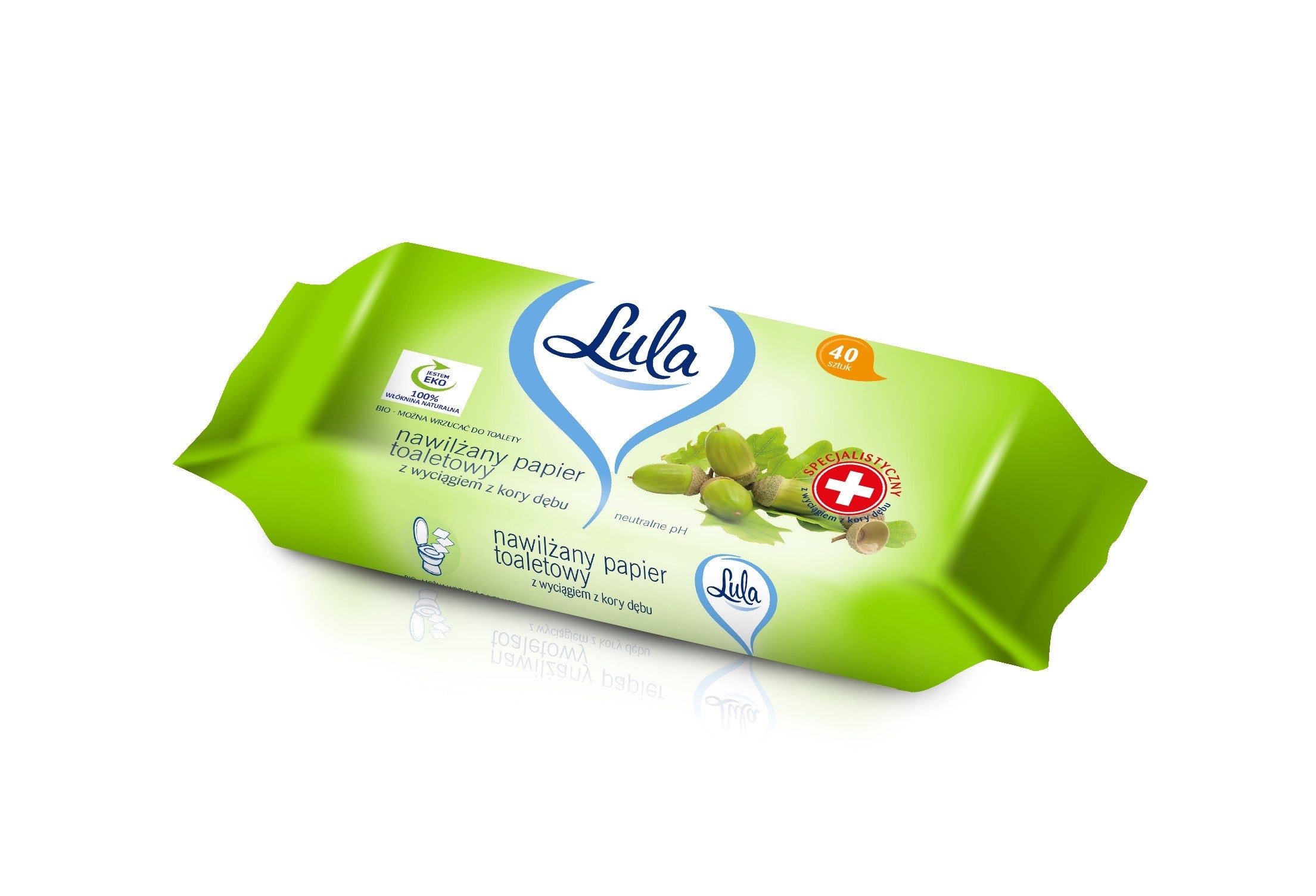 LULA Moisturizing toilet paper with oak bark extract 40pcs | Vaistine1.lt