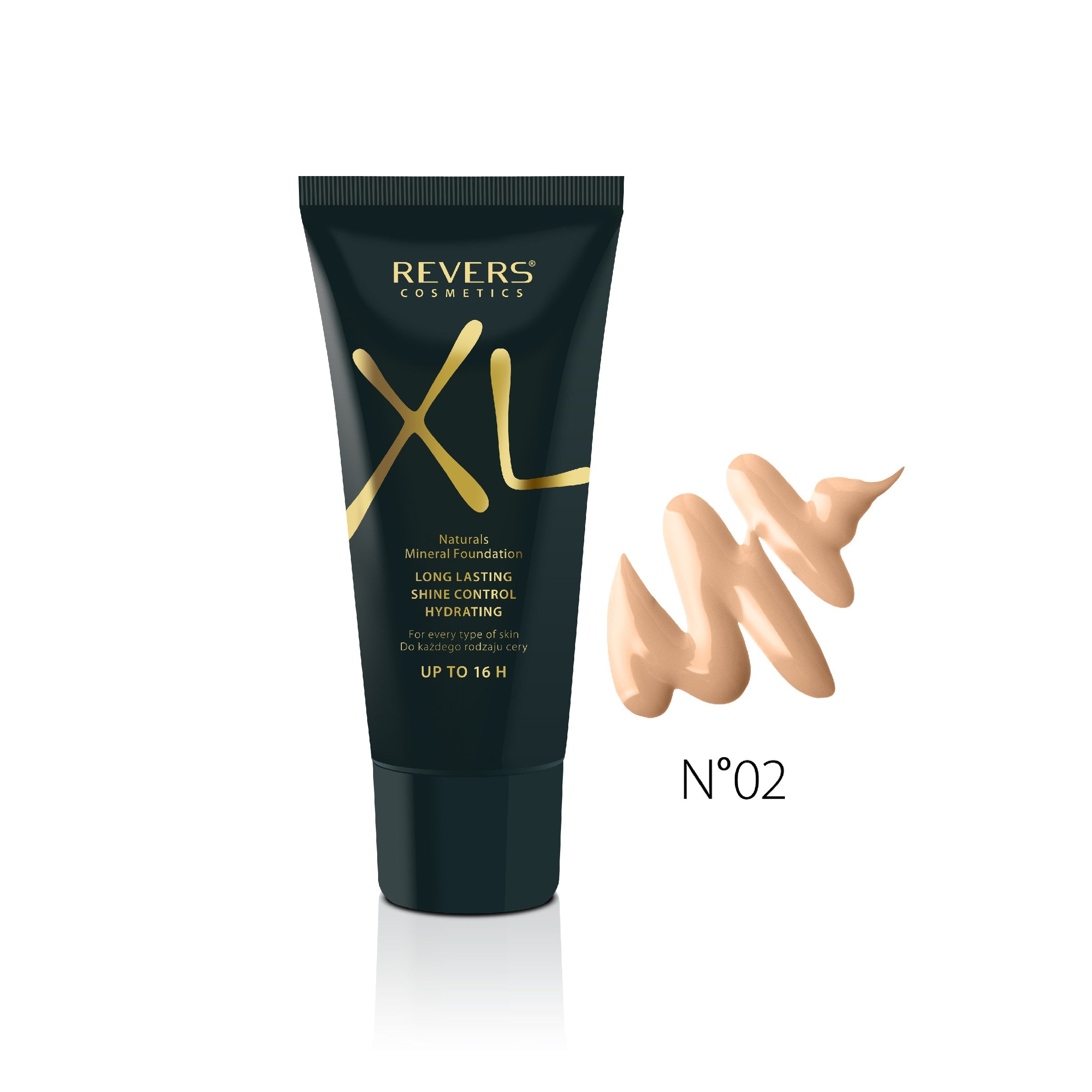 REVERS XL Natural Minerals Foundation 02 Beige 30ml | Vaistine1.lt