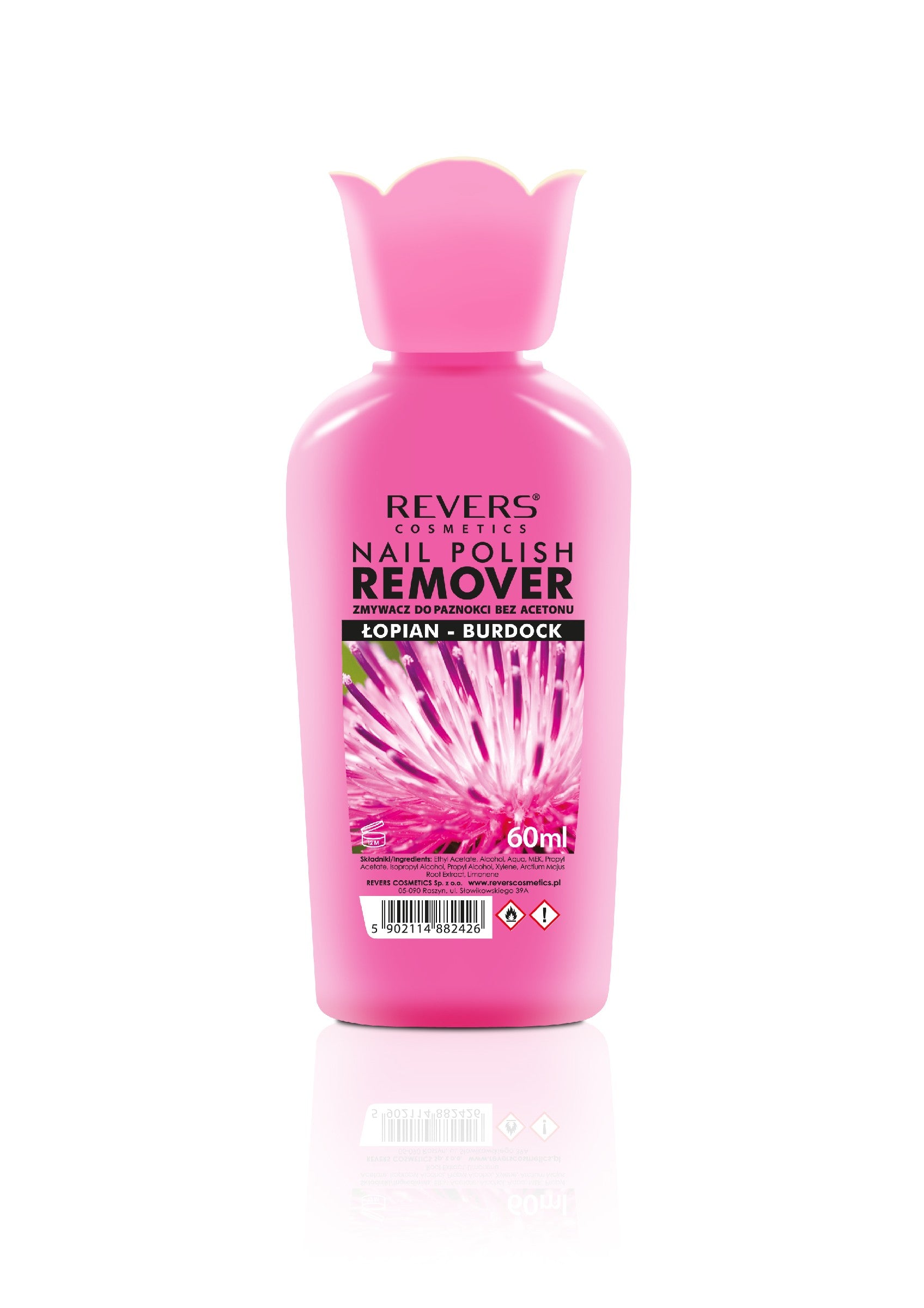 REVERS Acetone-free nail polish remover - Burdock 60ml | Vaistine1.lt