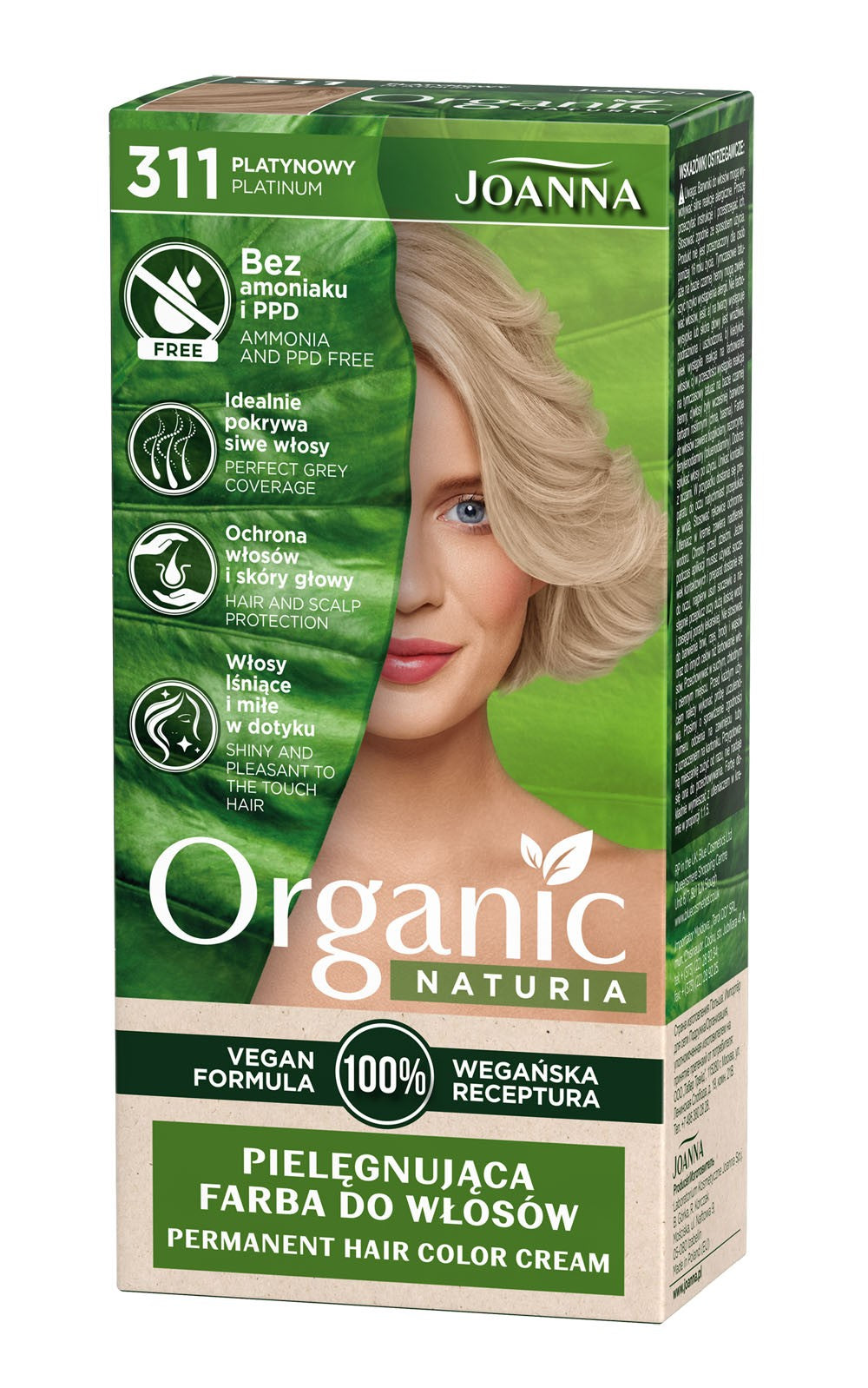 Joanna Naturia Organic Vegan Color No. 311 Platinum 1 pc. | Vaistine1.lt