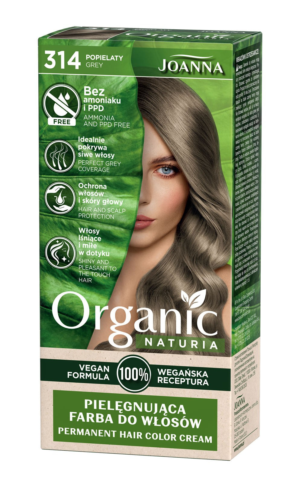 Joanna Naturia Organic Vegan Color No. 314 Ash 1 pc. | Vaistine1.lt