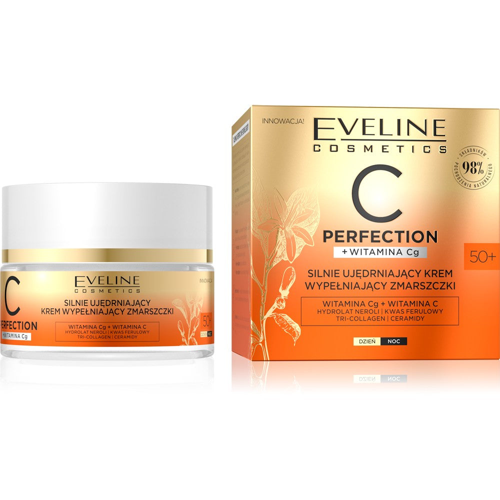 Eveline C Perfection Strong Firming Wrinkle Filling Cream 50+ for Day and Night 50ml | Vaistine1.lt