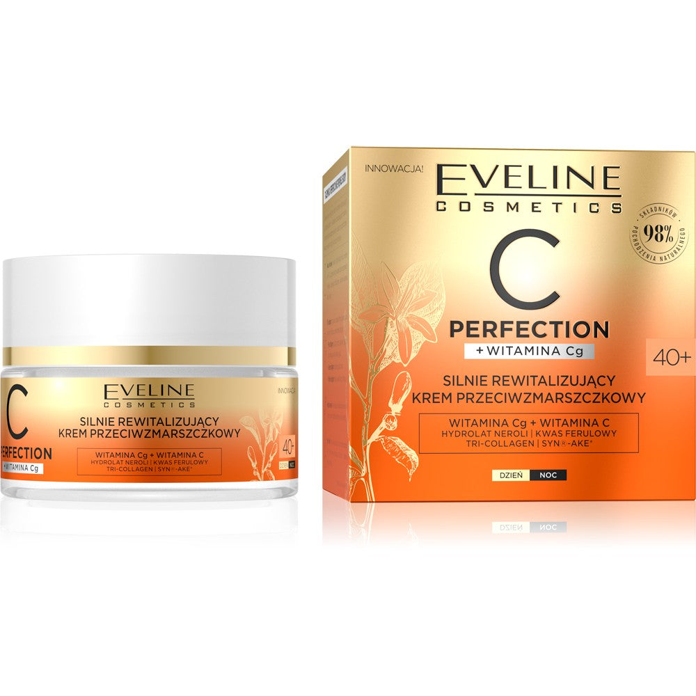 Eveline C Perfection Strongly Revitalizing Anti-Wrinkle Cream 40+ for Day and Night 50ml | Vaistine1.lt