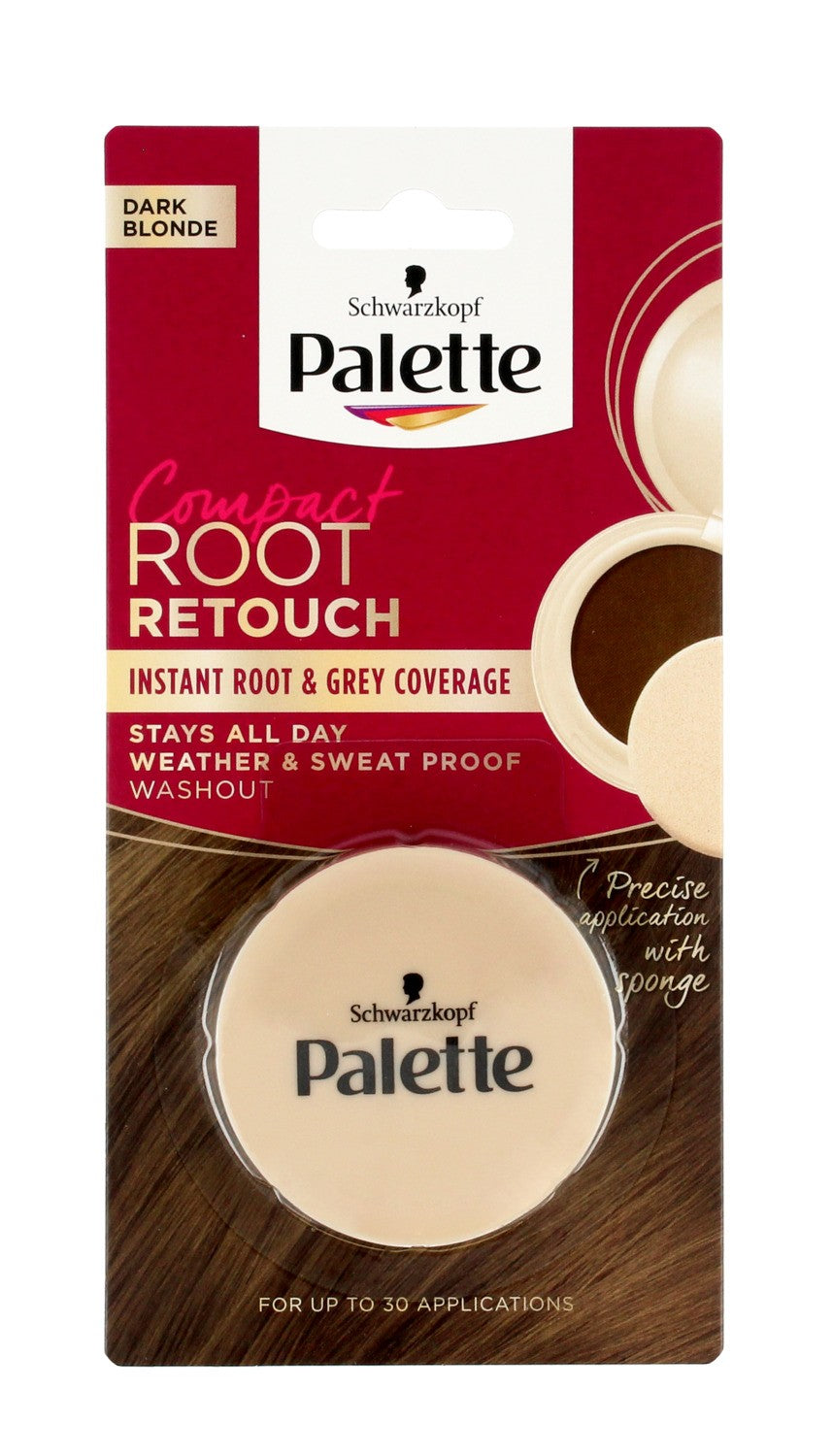 Palette Root Retouch Compact Concealer for Touching Up Roots - Dark Blonde 3g | Vaistine1.lt