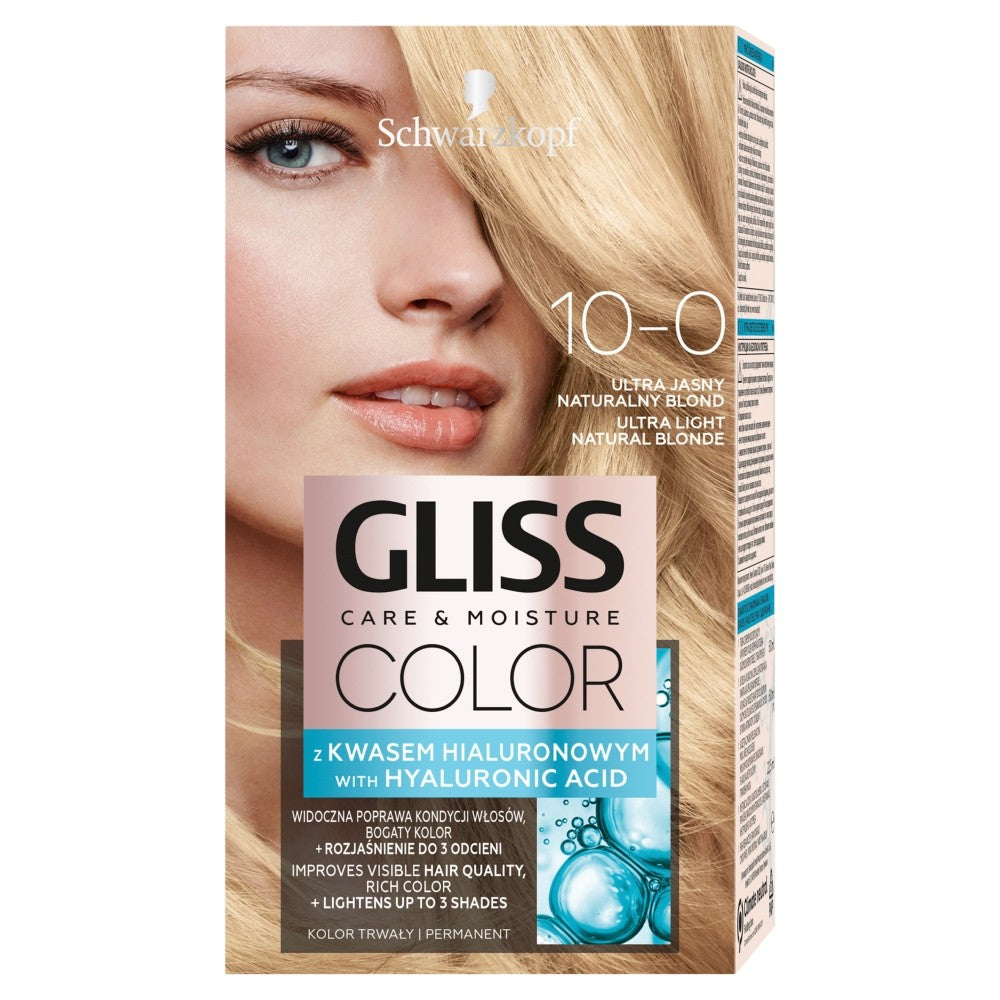 Schwarzkopf Gliss Color Care & Moisture Hair dye 10-0 ultra light natural blonde 1op. | Vaistine1.lt