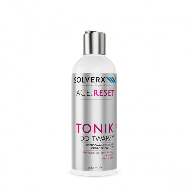 SOLVERX Age.Reset Face Tonic - Microbiome Reconstruction & Skin Rejuvenation 200ml | Vaistine1.lt