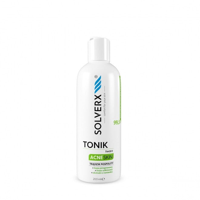 SOLVERX Acne Skin Toner for face anti-acne 200ml | Vaistine1.lt