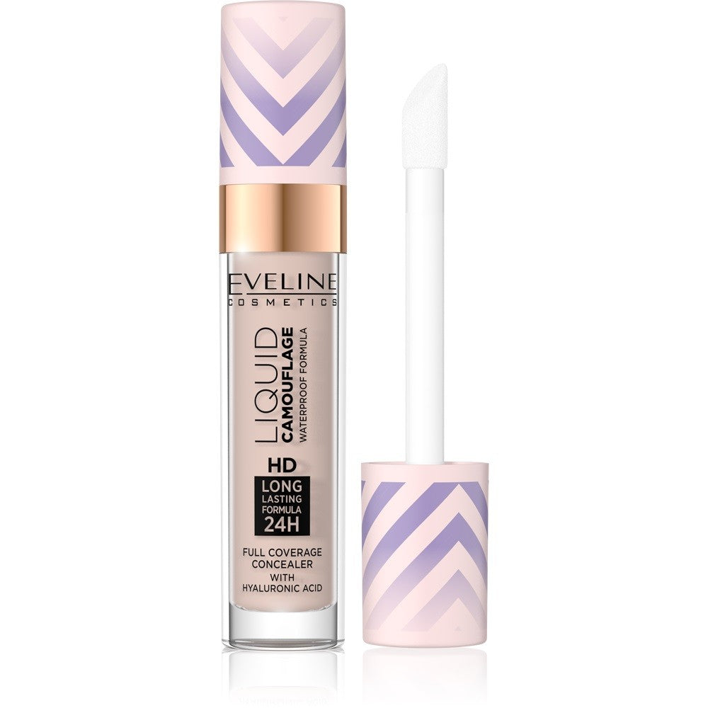 Eveline Liquid Camouflage Waterproof Concealer with hyaluronic acid no. 03 Soft Natural 7.5ml | Vaistine1.lt