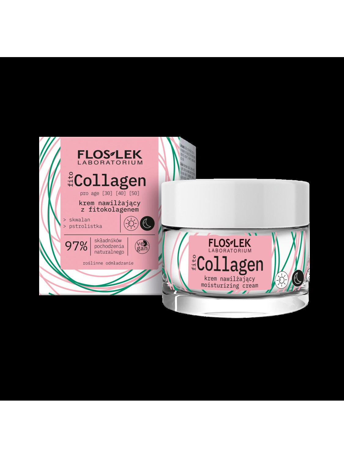 Floslek Fito Collagen Moisturizing Cream with phytocollagen for day and night 50ml | Vaistine1.lt