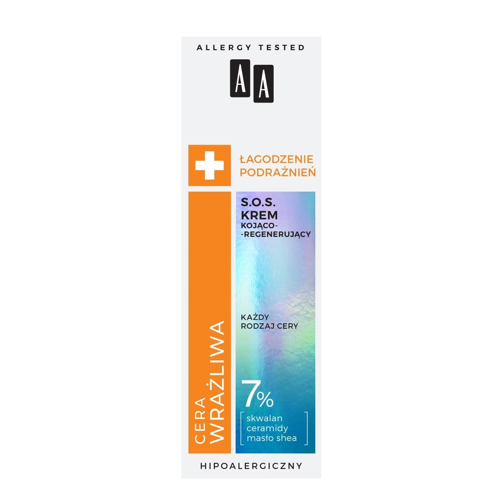 AA Sensitive Skin Soothing Regenerating Cream S.O.S. 50ml | Vaistine1.lt