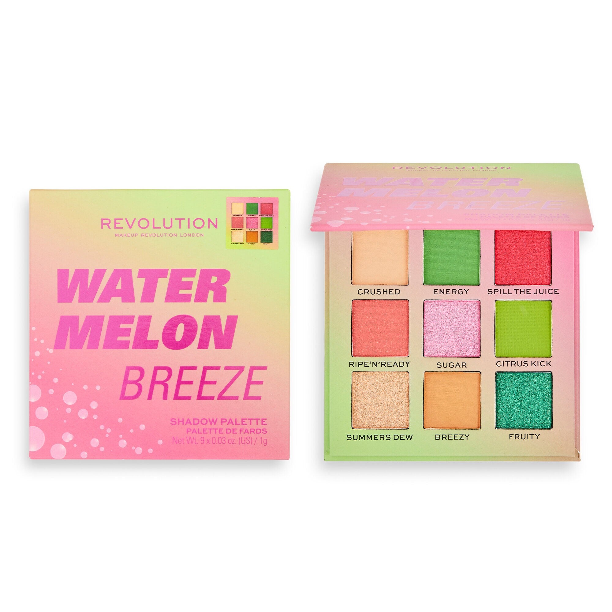 Makeup Revolution Hot Shot Eyeshadow Palette Watermelon Breeze (9) 1pc | Vaistine1.lt