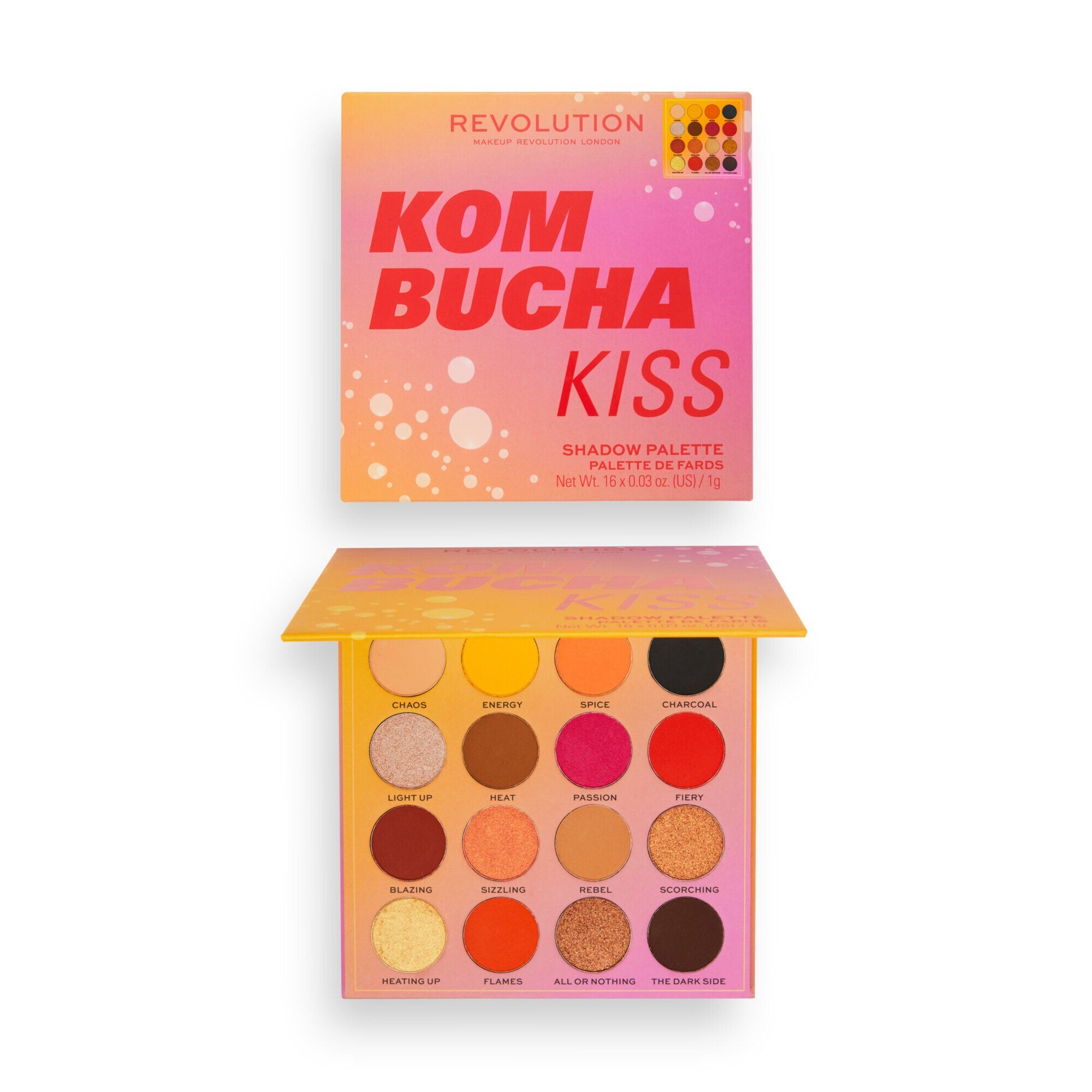 Makeup Revolution Hot Shot Eyeshadow Palette Kombucha Kiss (16) 1pc | Vaistine1.lt