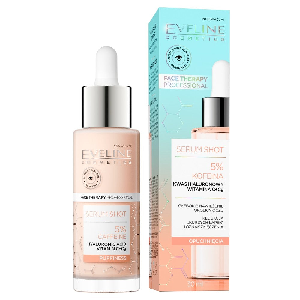 Eveline Face Therapy Professional Serum Shot Eye Area Treatment - 5% Caffeine 30ml | Vaistine1.lt