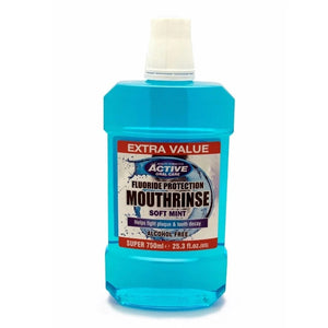 Beauty Formulas Active Oral Care Fluoride Mouthwash Soft Mint - alcohol-free 750ml | Vaistine1.lt