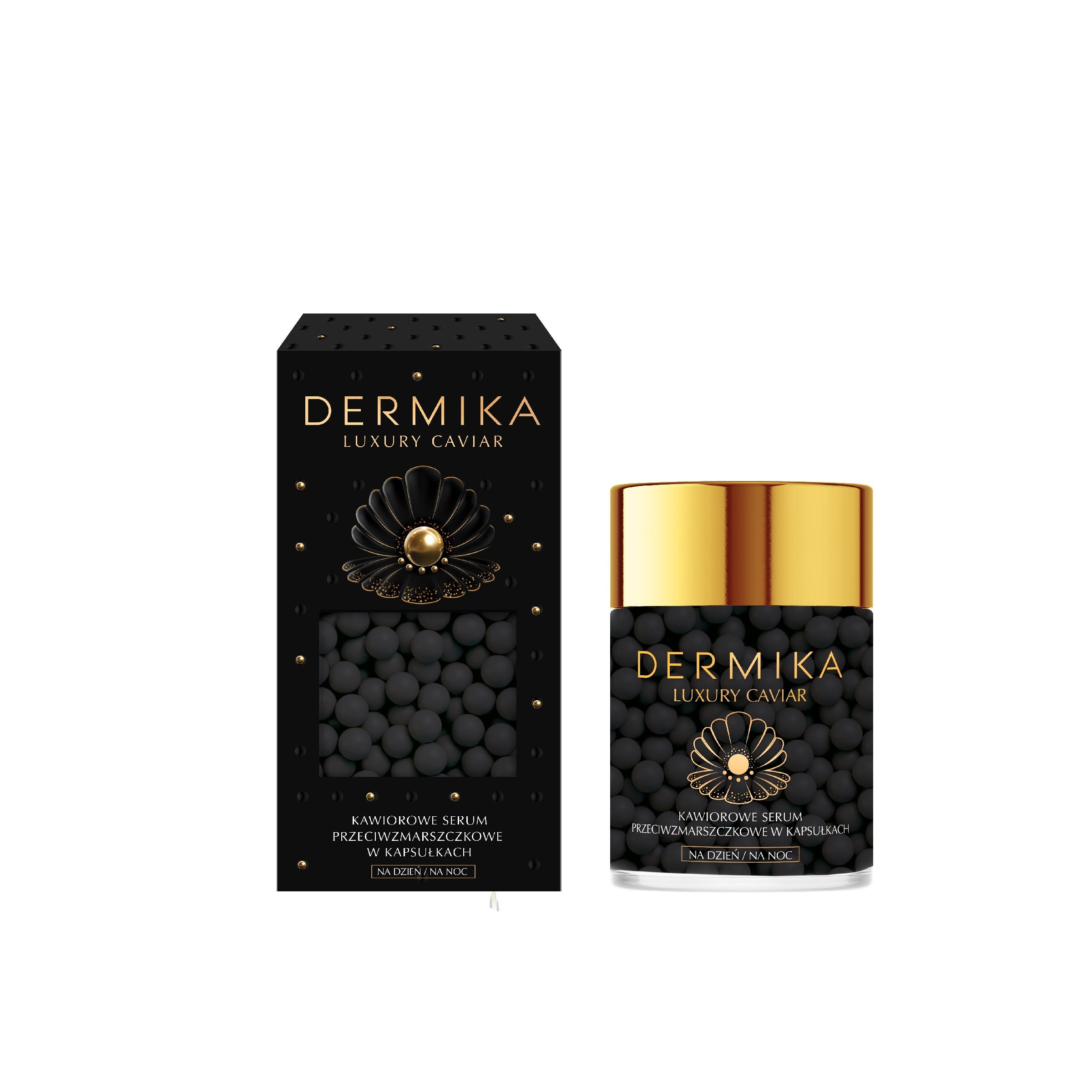 Dermika Luxury Caviar Kaviaro anti-senėjimo serumas kapsulėse 60g | Vaistine1.lt