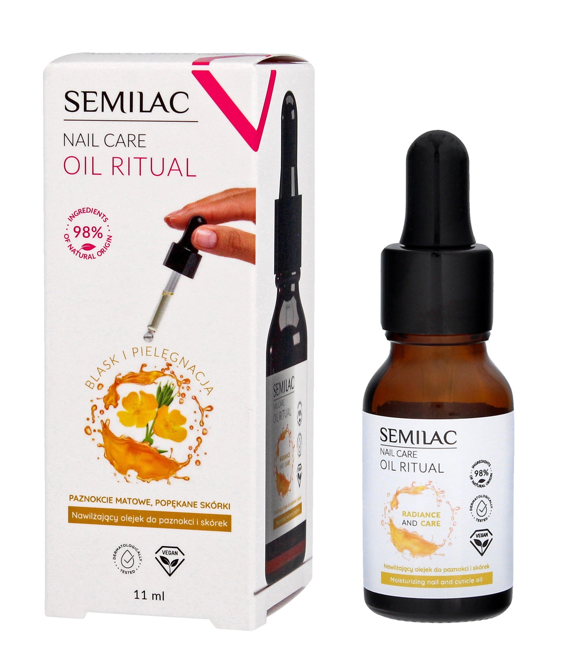 SEMILAC Nail Care Oil Ritual Moisturizing Nail and Cuticle Oil 11ml | Vaistine1.lt