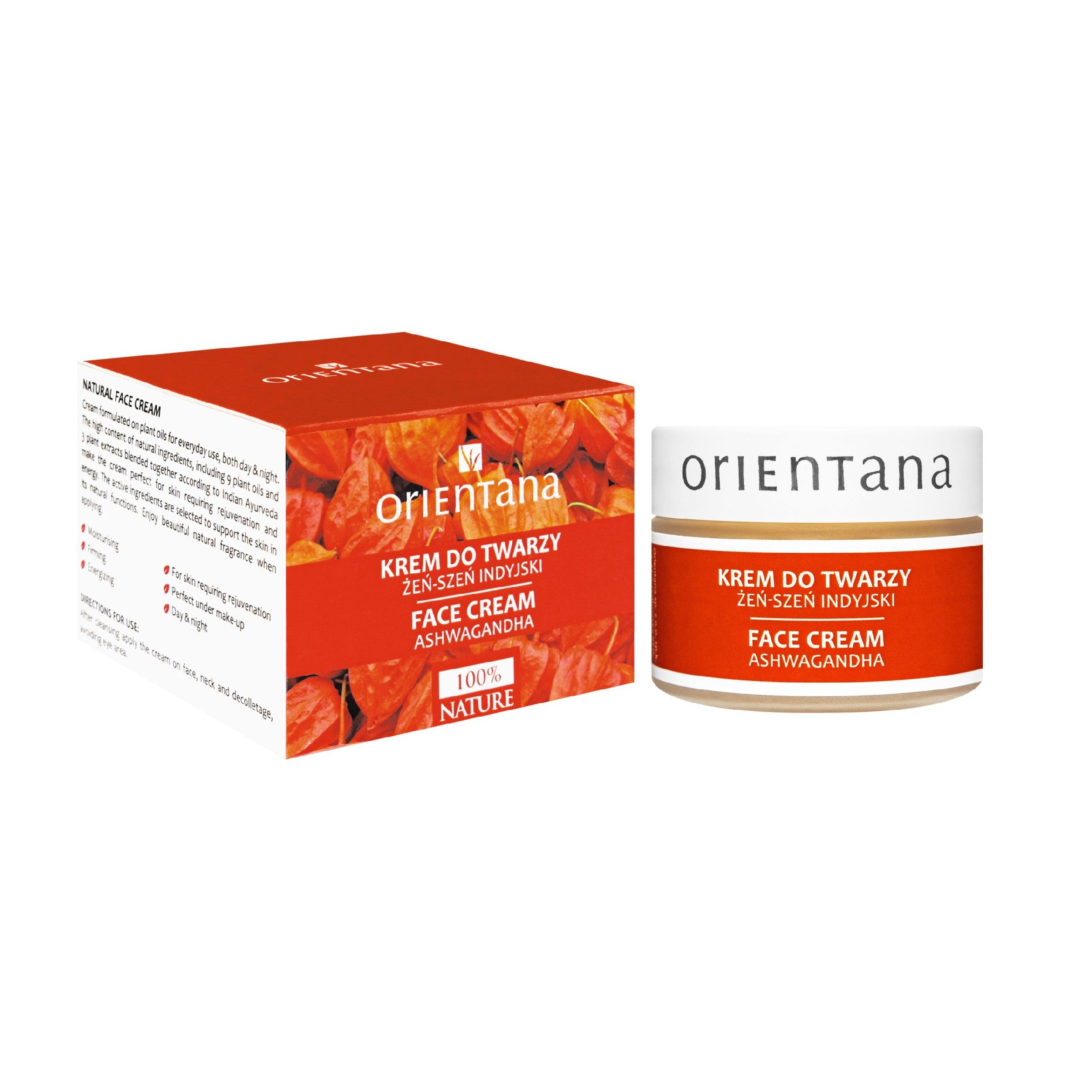 Orientana Face Cream INDIAN GINSENG ASHWAGANDHA 40g | Vaistine1.lt