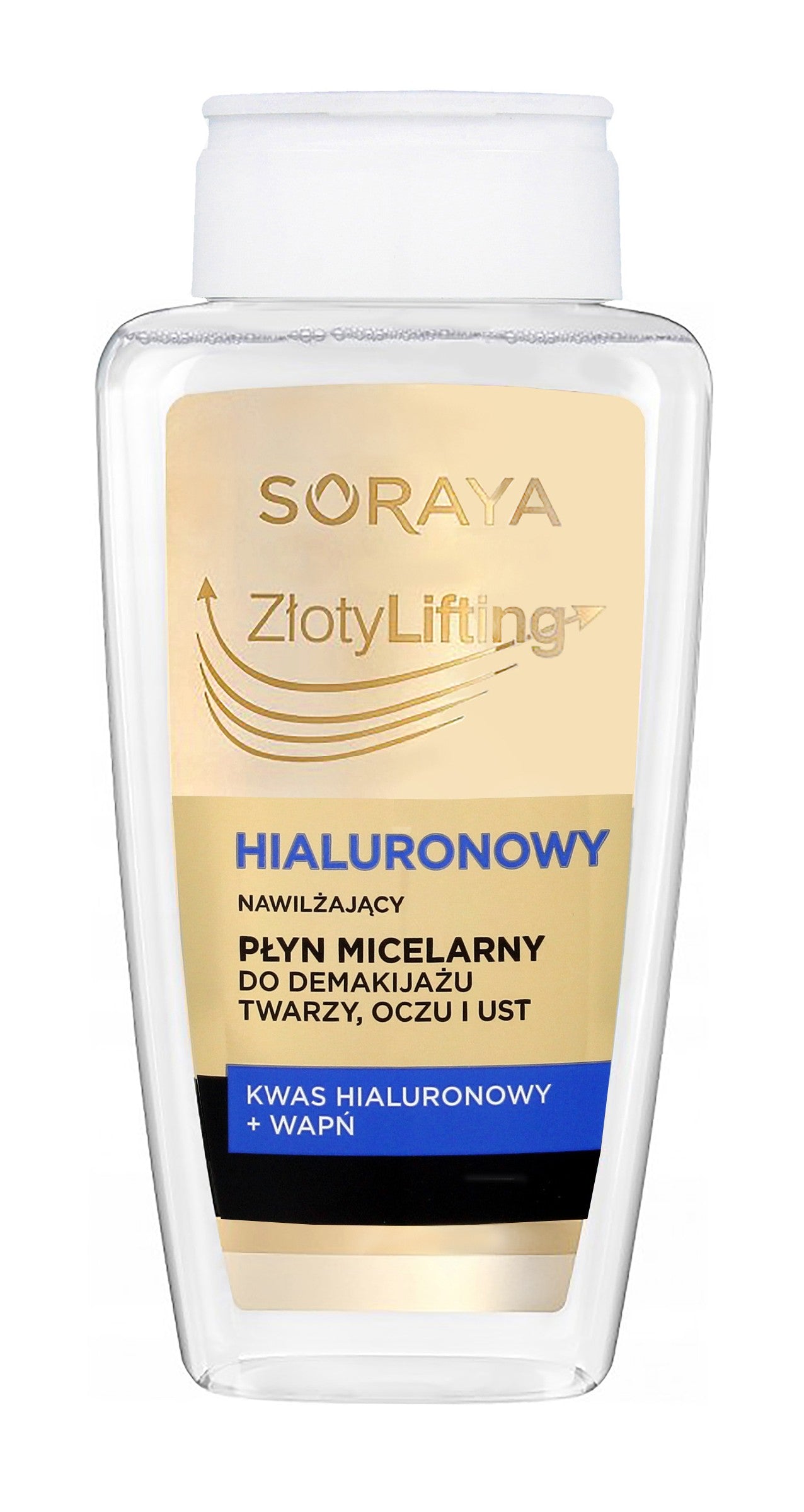 Soraya Golden Hyaluronic Lifting Moisturizing Micellar Makeup Remover Liquid 400ml | Vaistine1.lt