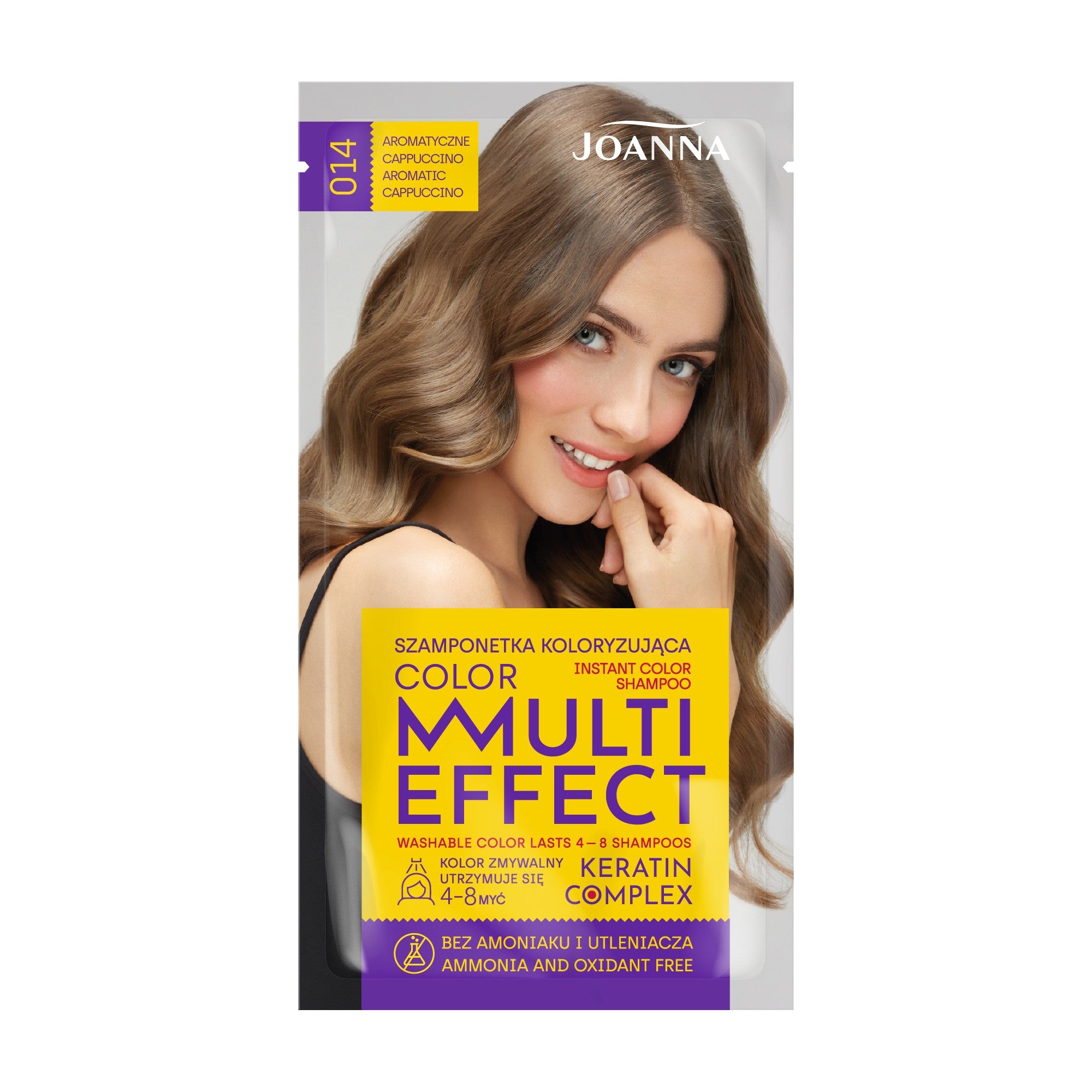 Joanna Multi Effect Color Keratin Complex Hair Dye - 14 Aromatic Cappuccino 35g | Vaistine1.lt