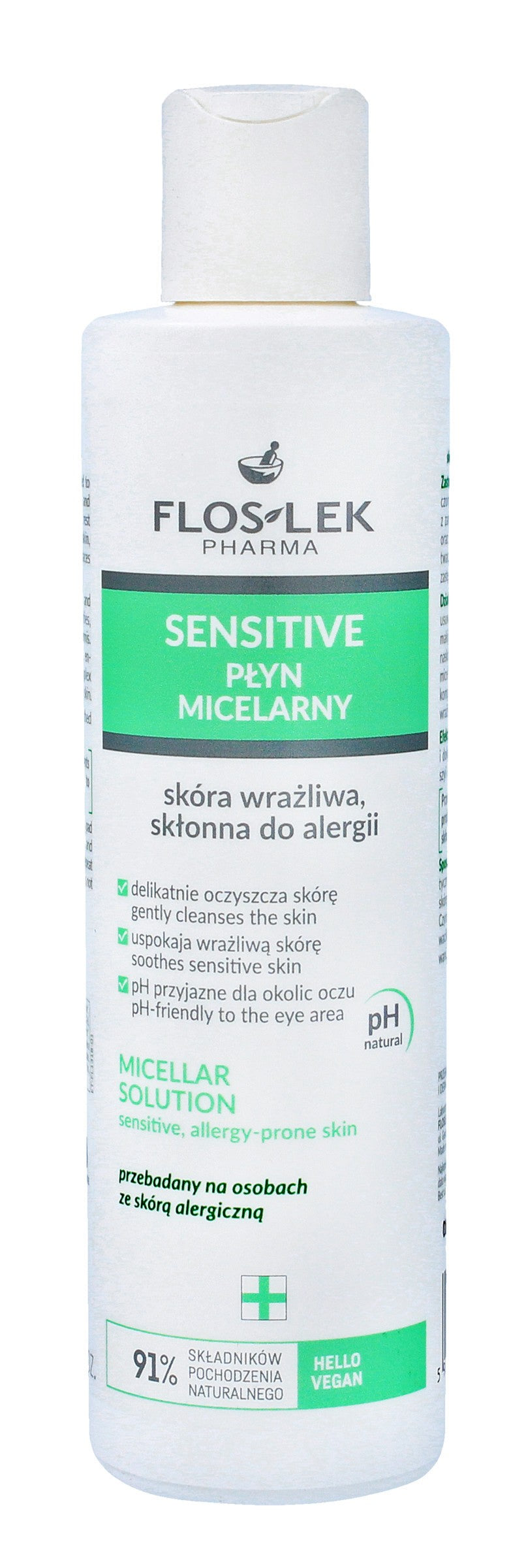 FLOSLEK Pharma Sensitive Micellar Water for sensitive skin prone to allergies 1 piece | Vaistine1.lt