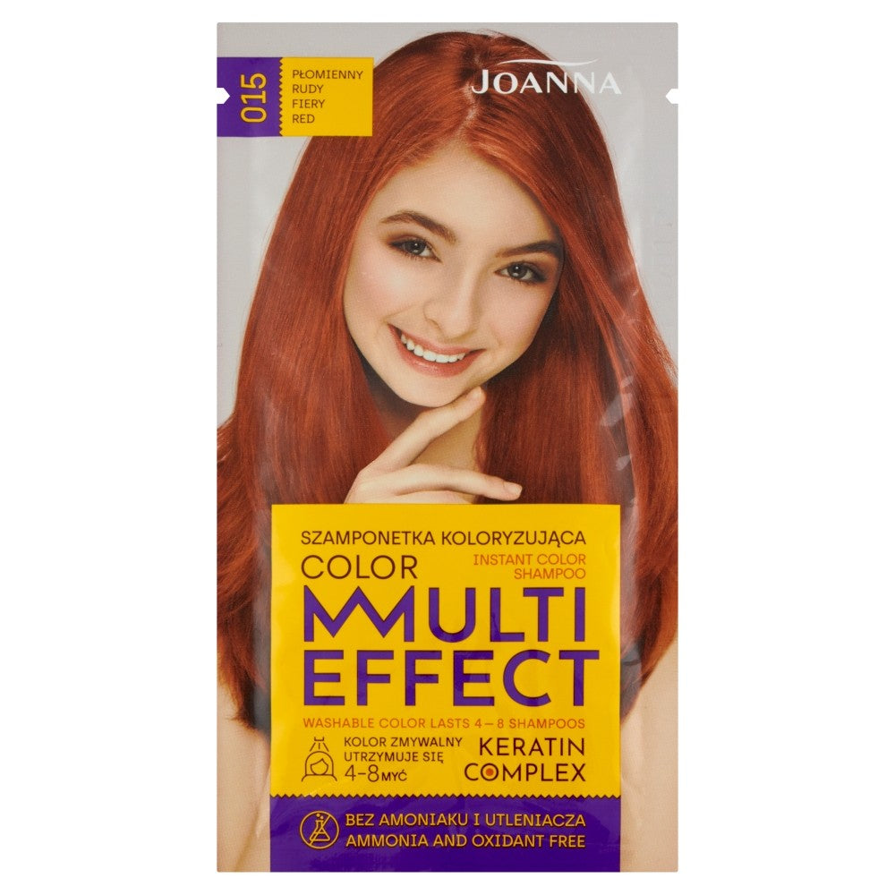 Joanna Multi Effect Color Keratin Complex Hair Dye 15 - Fiery Red 35g | Vaistine1.lt