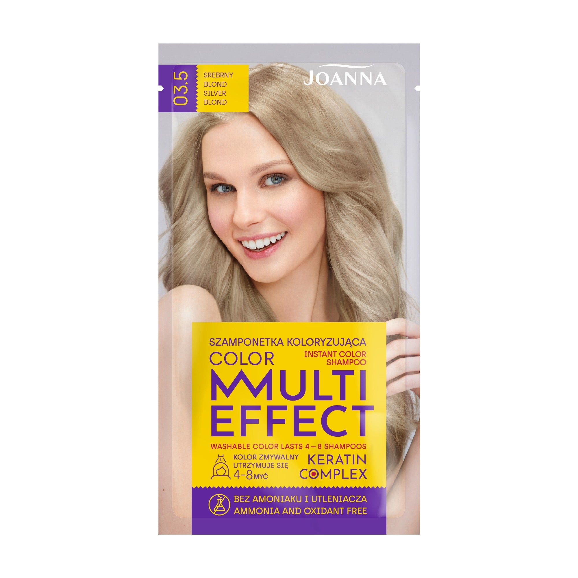 Joanna Multi Effect Color Keratin Complex Hair Dye 03.5 - Silver Blonde 35g | Vaistine1.lt