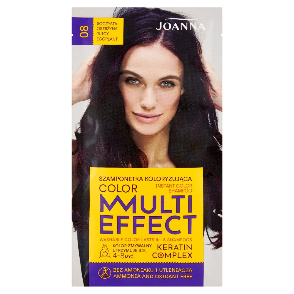 Joanna Multi Effect Color Keratin Complex Hair Dye - 08 Juicy Eggplant 35g | Vaistine1.lt