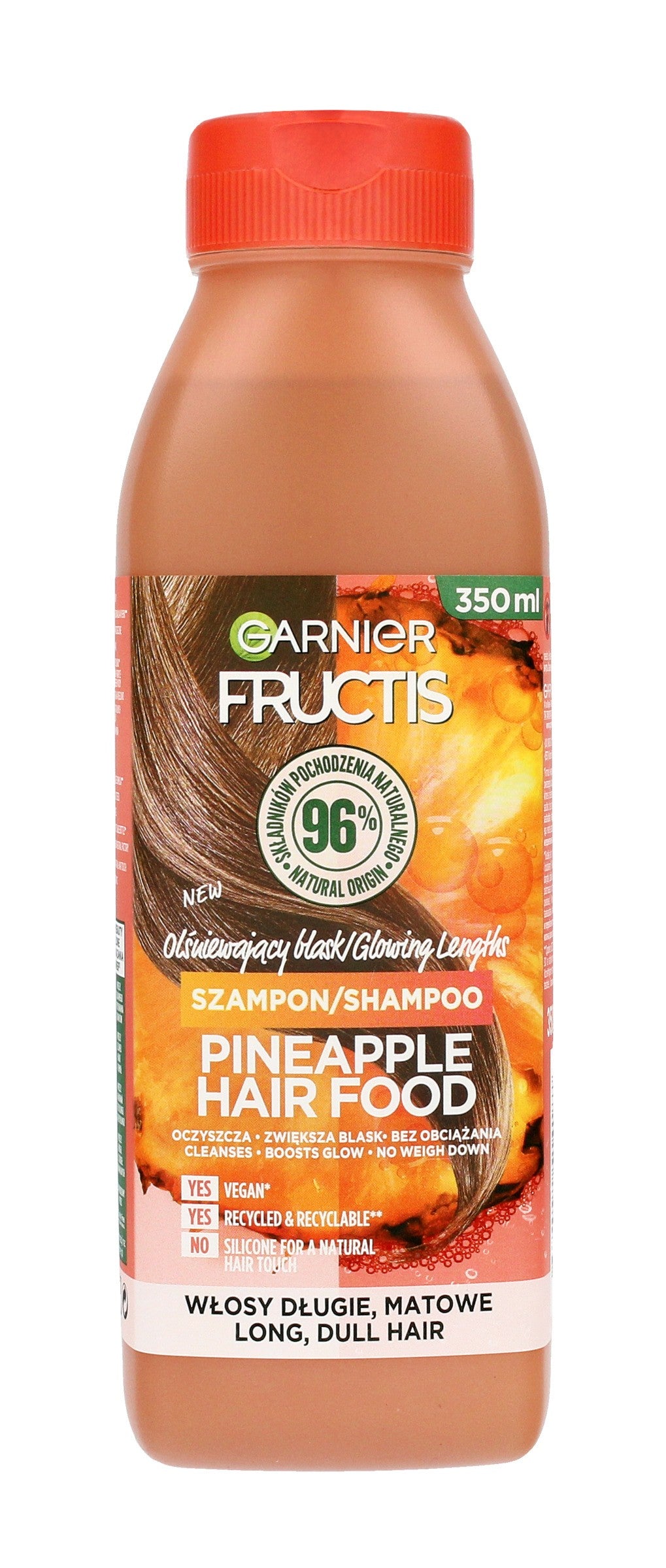 Fructis Hair Food Shimmering Shine Shampoo for Long and Dull Hair - Pineapple 350ml | Vaistine1.lt