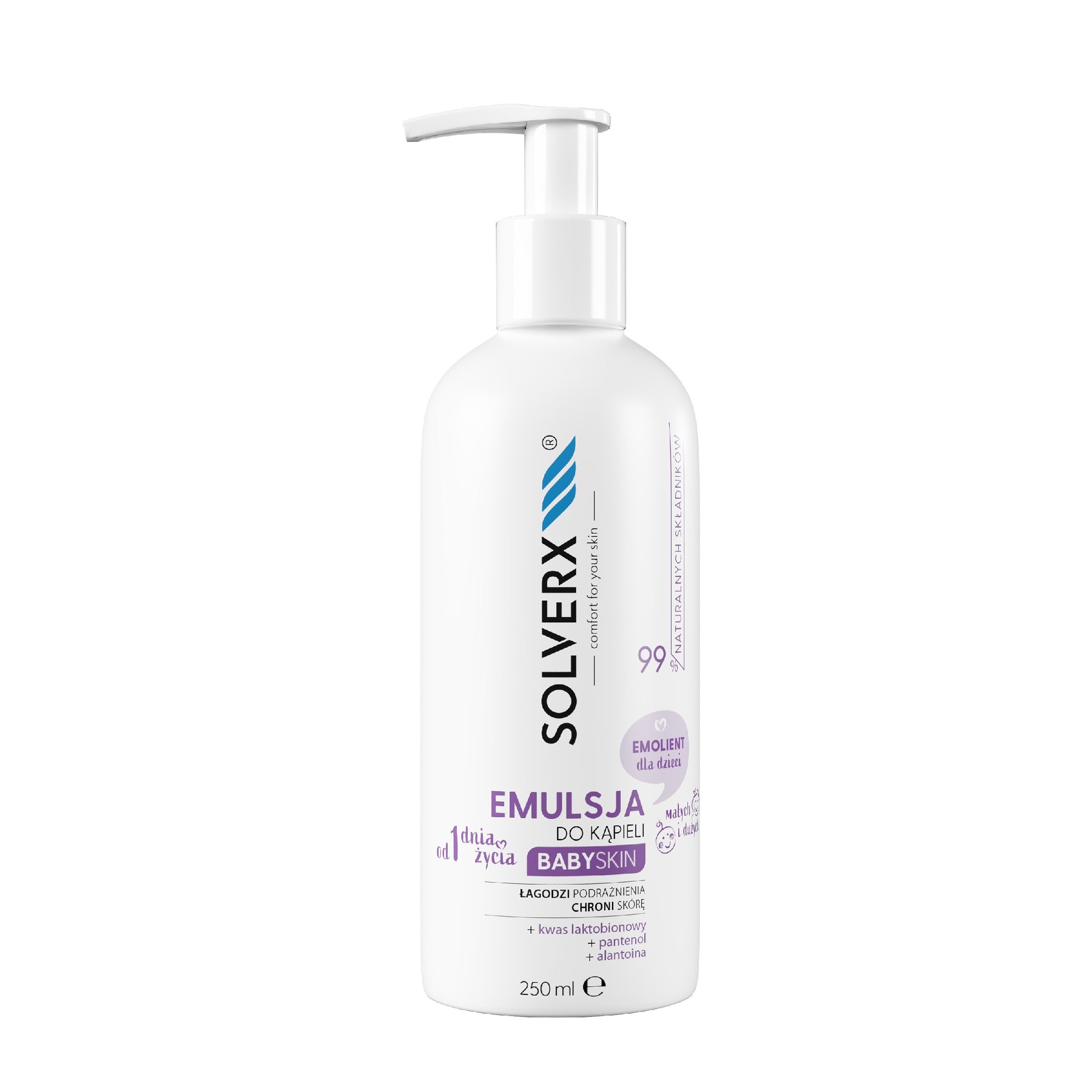 SOLVERX Baby Skin Emulsion-Emollient for children's bath 250ml | Vaistine1.lt