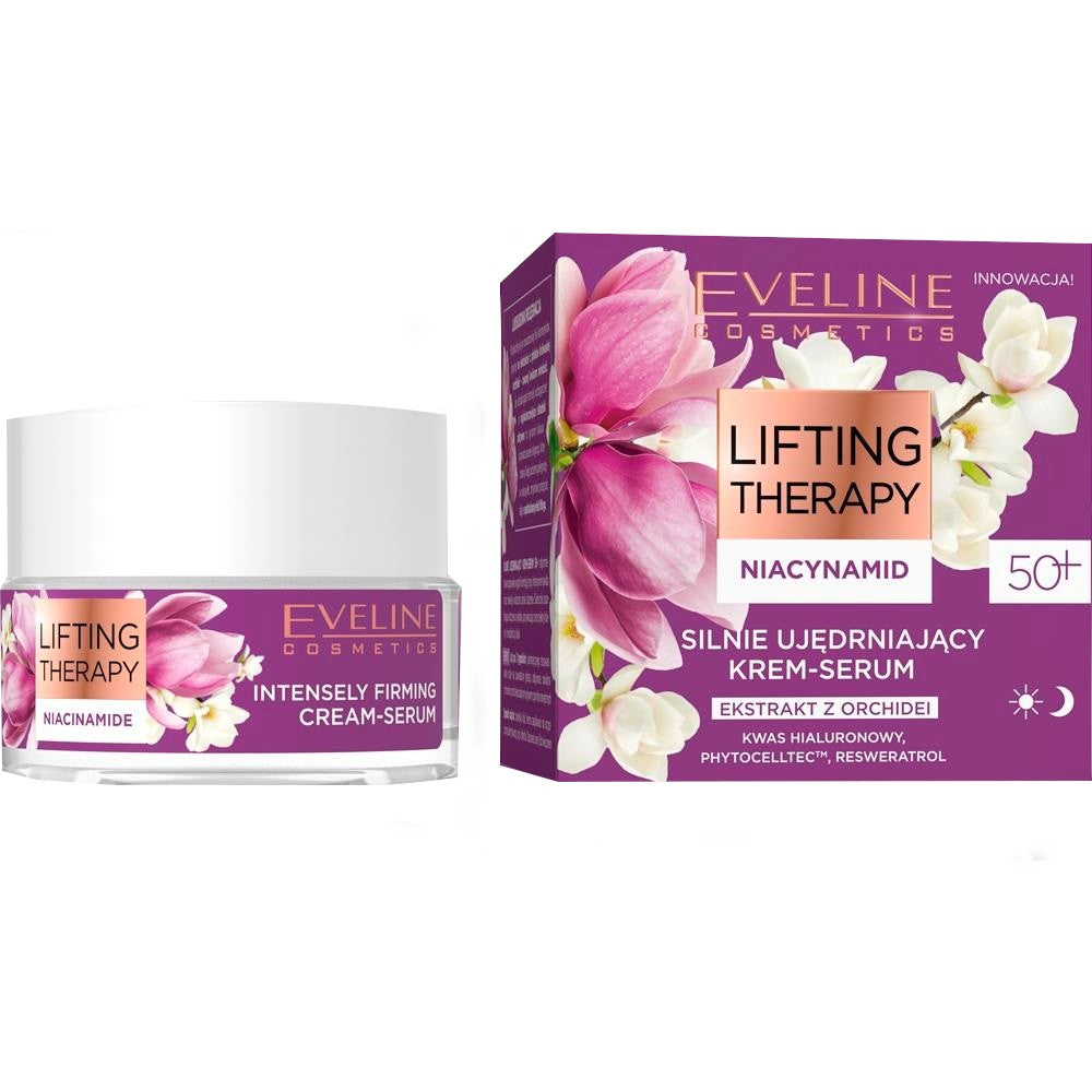 Eveline Lifting Therapy Niacinamide 50+ Strongly Firming Day and Night Cream-Serum 50ml | Vaistine1.lt