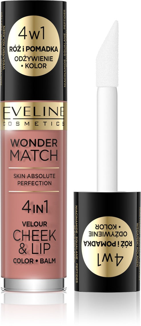 Eveline Wonder Match Blush and Liquid Lipstick 4in1 No. 01 4.5ml | Vaistine1.lt