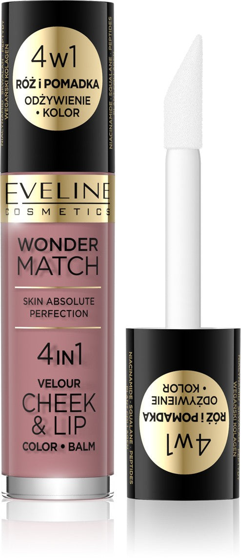 Eveline Wonder Match Blush and Liquid Lipstick 4in1 No. 02 4.5ml | Vaistine1.lt