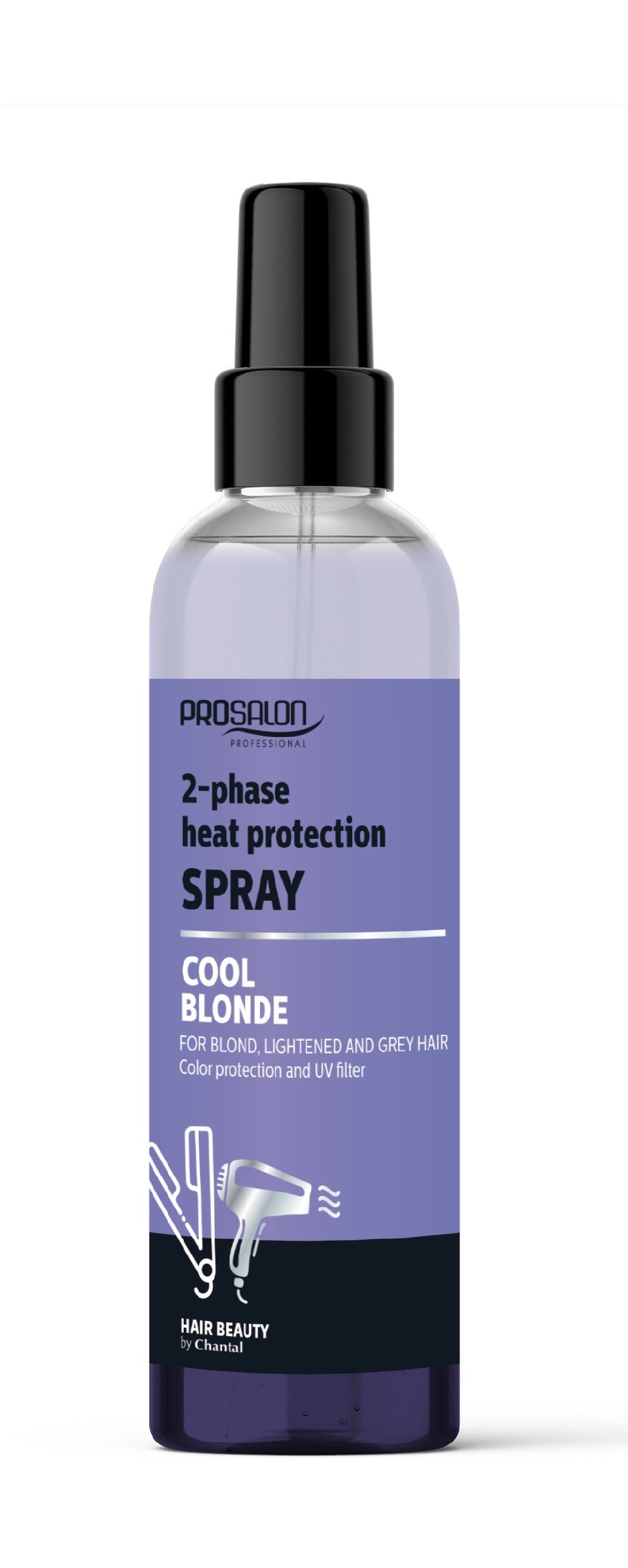 CHANTAL ProSalon Cool Blonde Two-Phase Thermal Protection Liquid for blonde, lightened, and gray hair 200ml | Vaistine1.lt