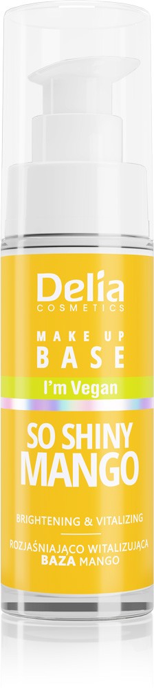 Delia Cosmetics Vegan Brightening and Vitalizing Makeup Base So Shiny Mango 30ml | Vaistine1.lt