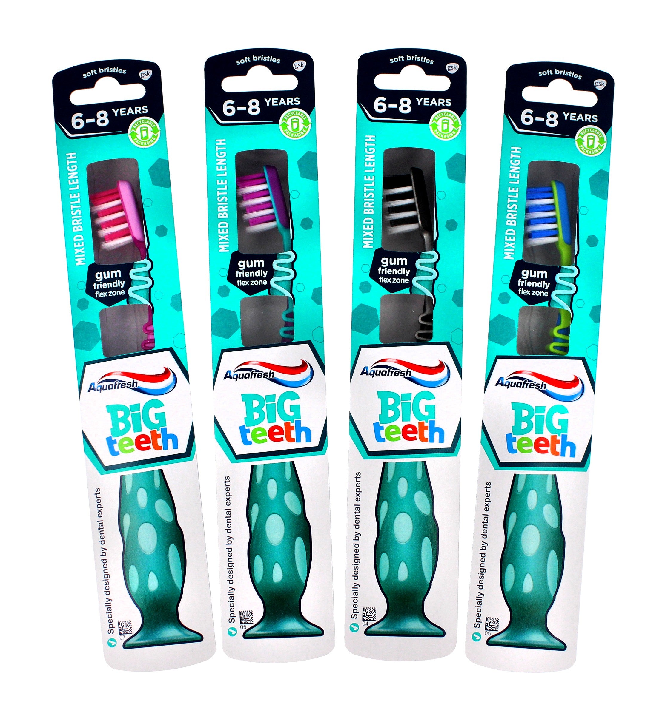 Aquafresh Toothbrush for children Big Teeth 6-8 years 1pc (mix of colors) | Vaistine1.lt