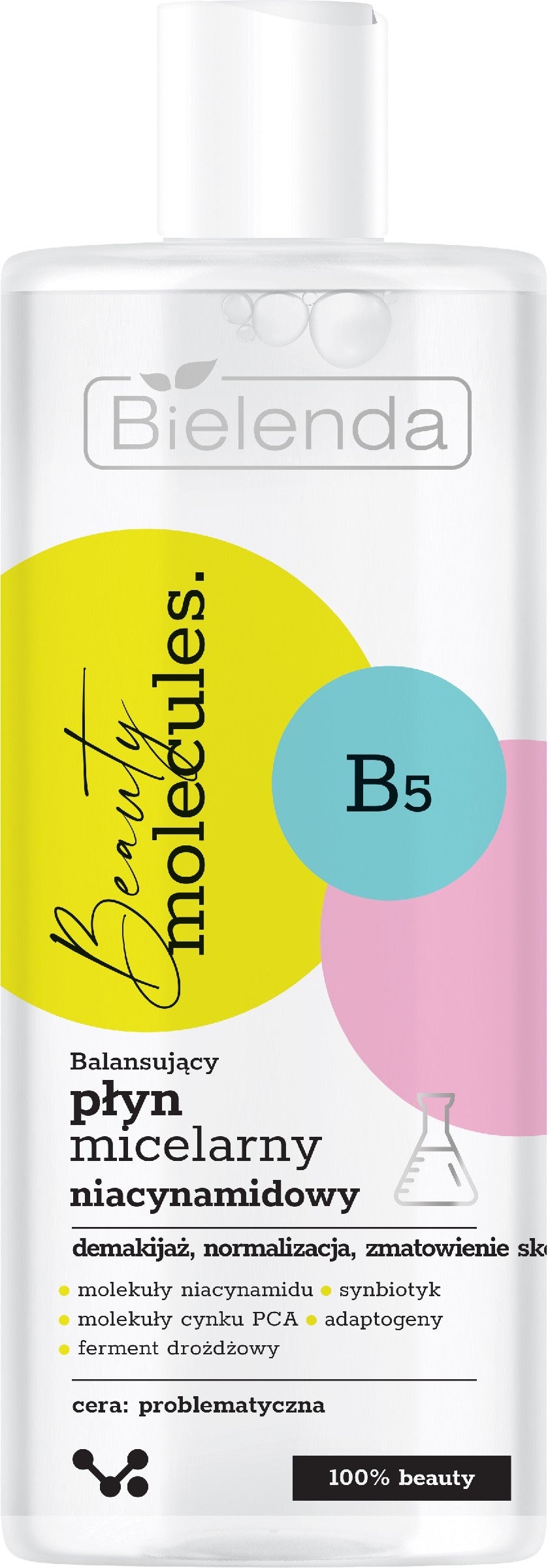 Bielenda Beauty Molecules. Balancing Micellar Liquid with Niacinamide - for problematic skin 500ml | Vaistine1.lt