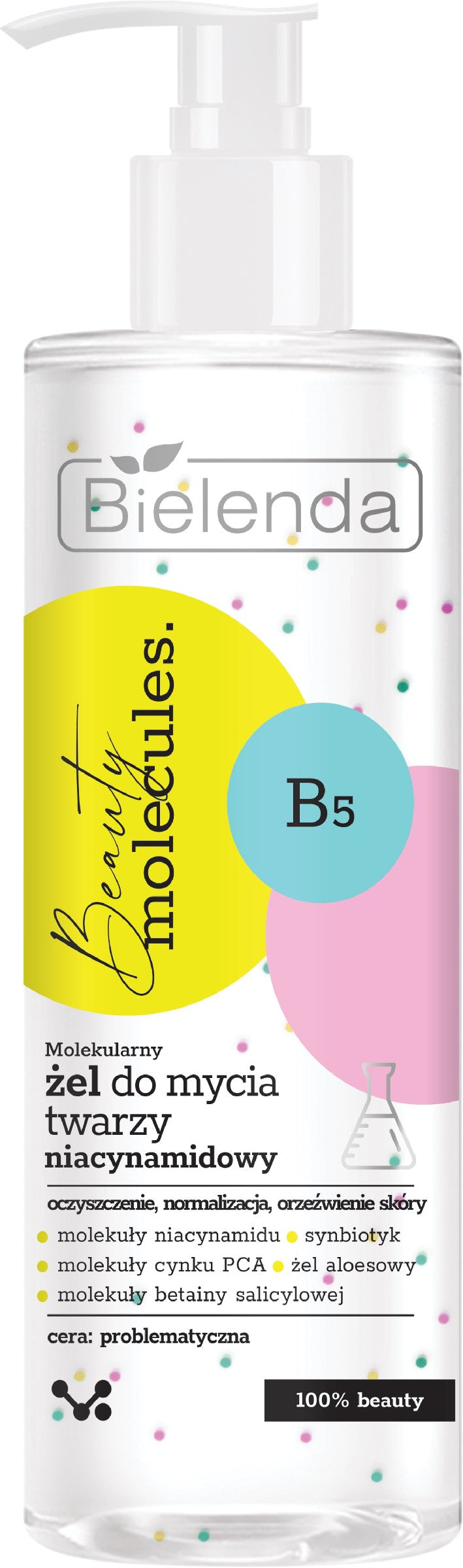 Bielenda Beauty Molecules. Molecular Niacinamide Face Wash Gel - for problematic skin 195ml | Vaistine1.lt