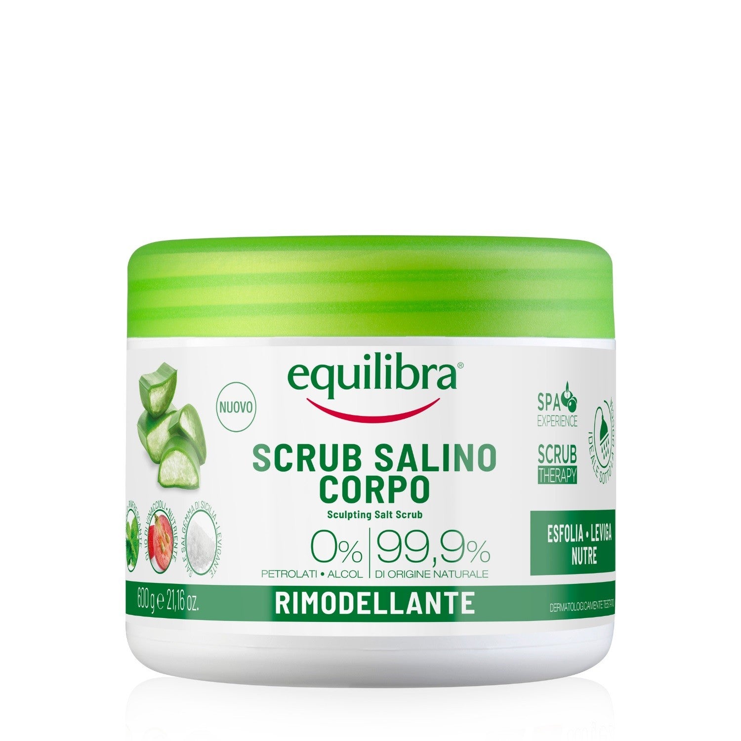 Equilibra Aloe modeliuojantis druskos šveitiklis 600g | Vaistine1.lt