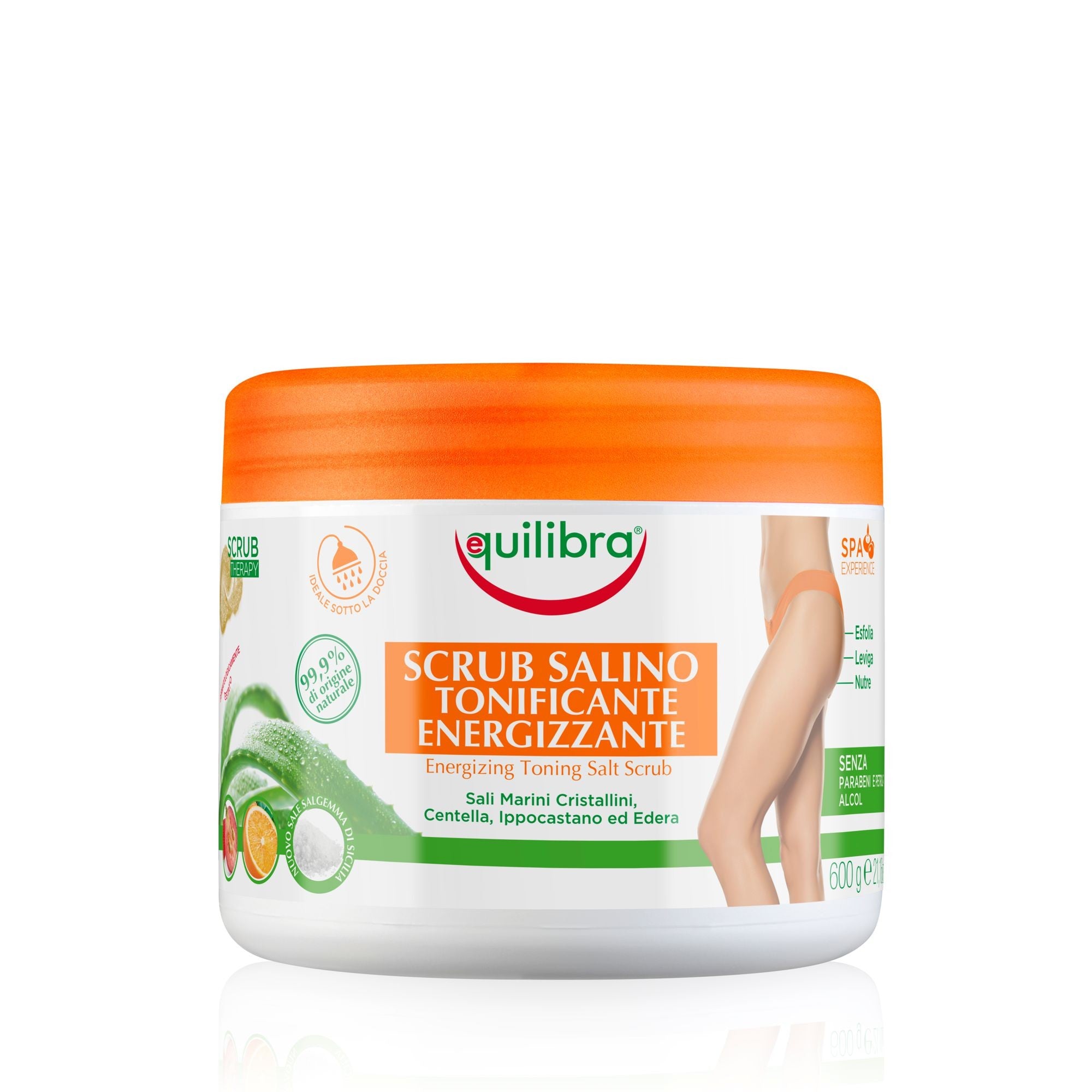 Equilibra Aloe tonizuojantis ir energizuojantis druskos šveitiklis 600g | Vaistine1.lt