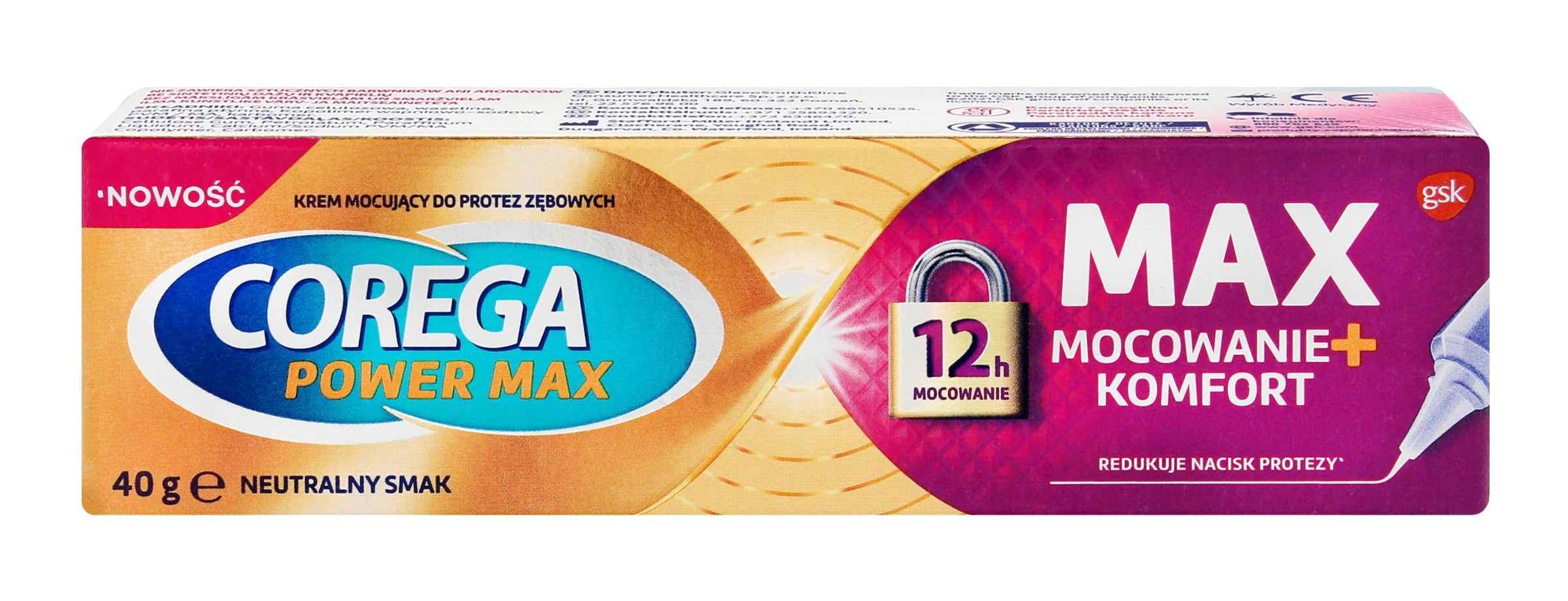 GSK COREGA Max Fixation + Comfort 40 g | Vaistine1.lt