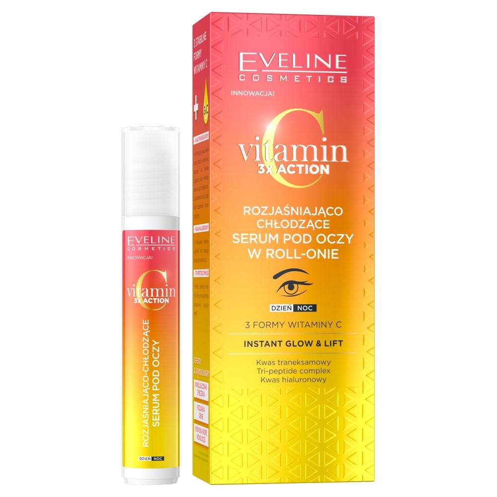 EVELINE Vitamin C 3xAction Brightinantis ir vėsinantis akių | Vaistine1.lt