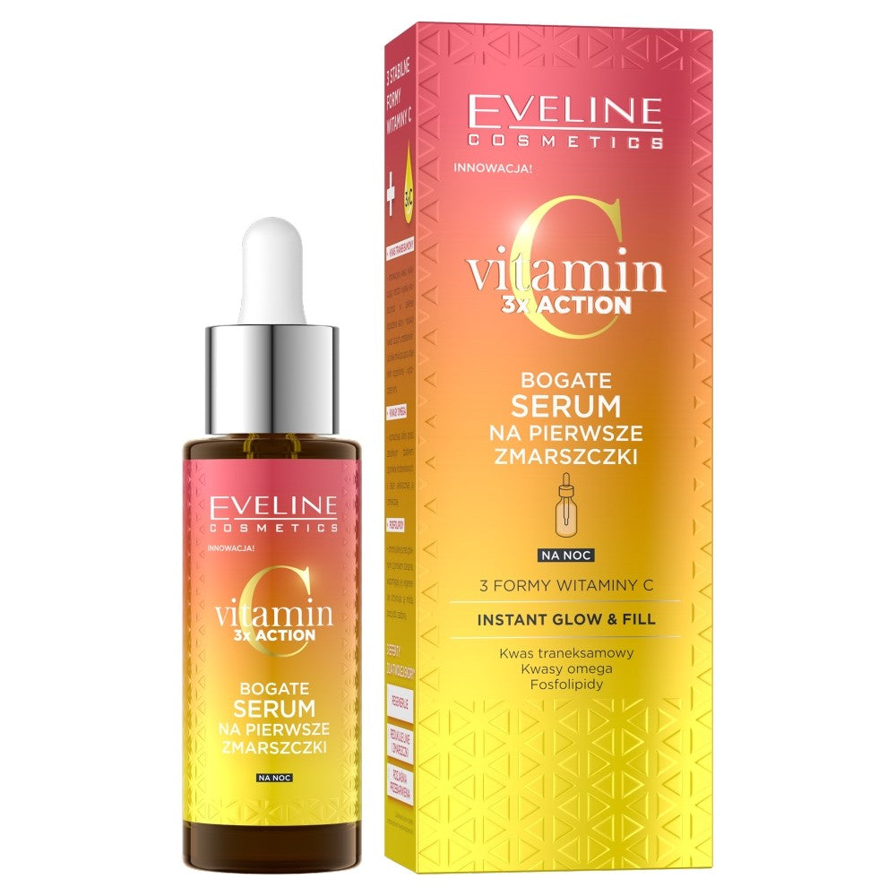 EVELINE Vitamin C 3xAction Rich Serum pirmiesiems raukšlėms | Vaistine1.lt